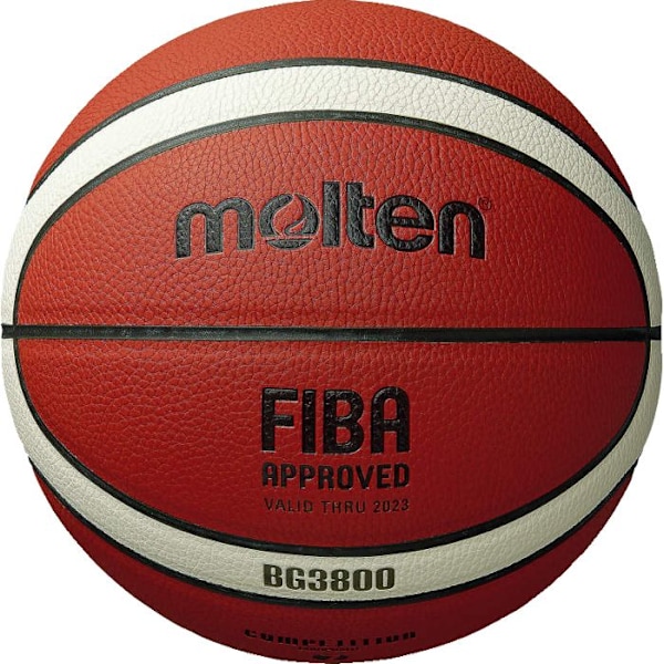 Basketboll - Molten - 3800 - Kompositläder - 12 Paneler - Vuxen - Unisex brun/vit 6