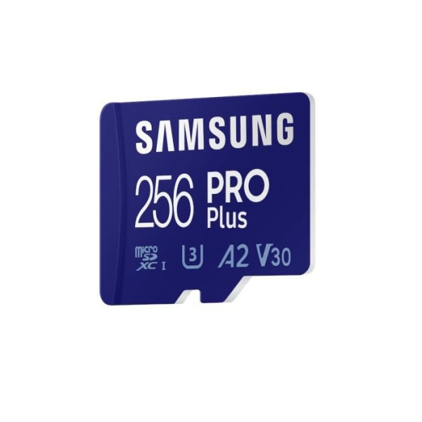 Samsung Pro Plus MB-MD256KA/EU microSDXC UHS-I U3 160MB/s Full HD & 4K UHD-minneskort med 256GB SD-adapter