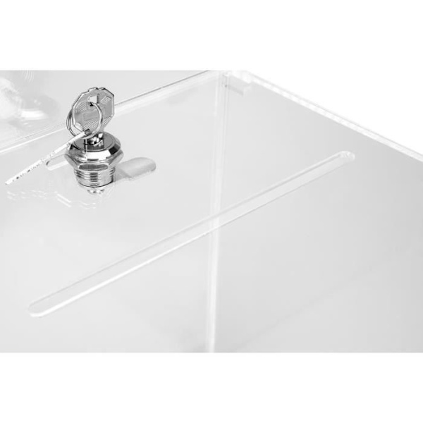 Transparent valurna med låsbar A5-affisch 21cm - Kristall