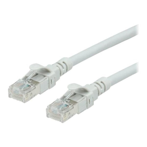 RJ-45 anslutningskabel - Roline - 5 m - UTP CAT 6a - Halogenfri - Grå stöpt