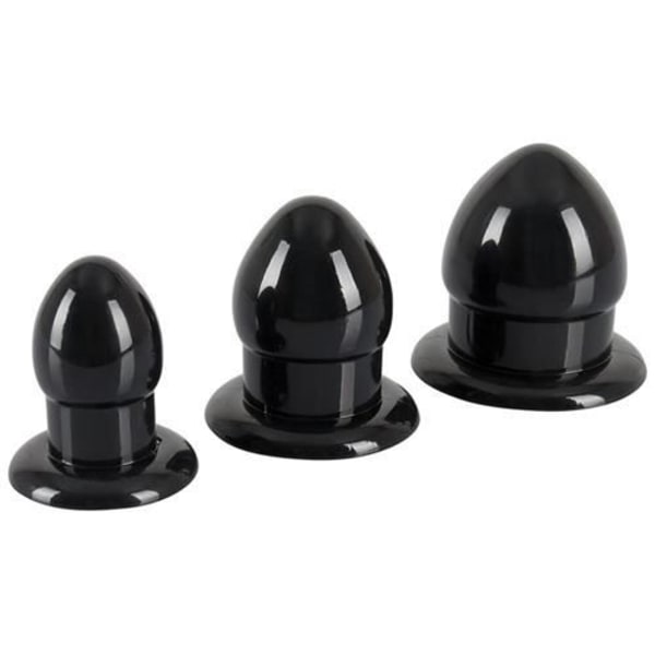 Analpluggset - Icke specificerad - Set om 3 - Svart - TPR - Utan ftalater Svart