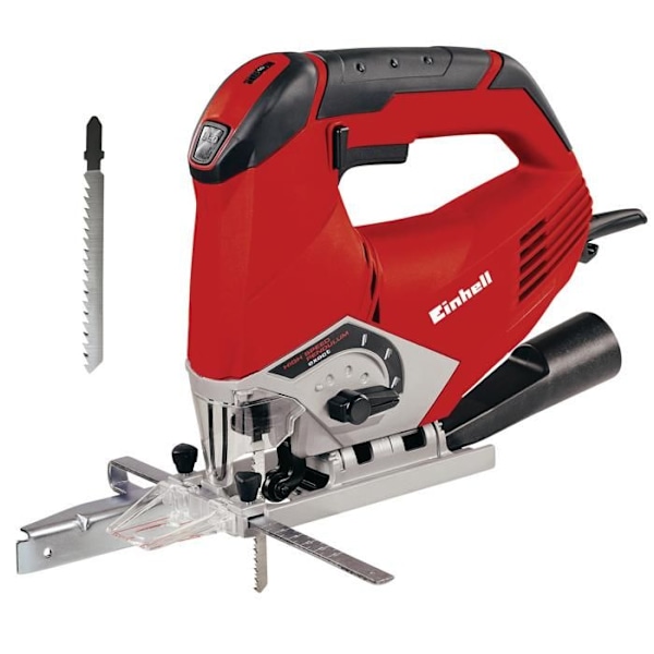 Einhell Pendelsåg TE-JS 100 (750 W, Elektronisk variator, Nejlbar fot, Blåsfunktion, Skärguide) Röd