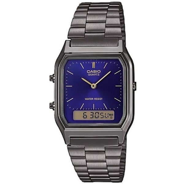 Klocka - CASIO - Rektangulär kollektion - Dubbel display - Kvarts - Blå Blå