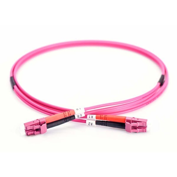 Optisk Fiberkabel - Ej specificerad - OM4 - Duplex 50/125 - 2 m - Lila