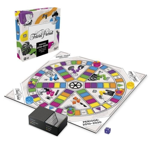 TRIVIAL PURSUIT - Decennium: 2010 -2020 - Brädspel för vuxna och tonåringar - FRANSK VERSION - från 16 år Flerfärgad