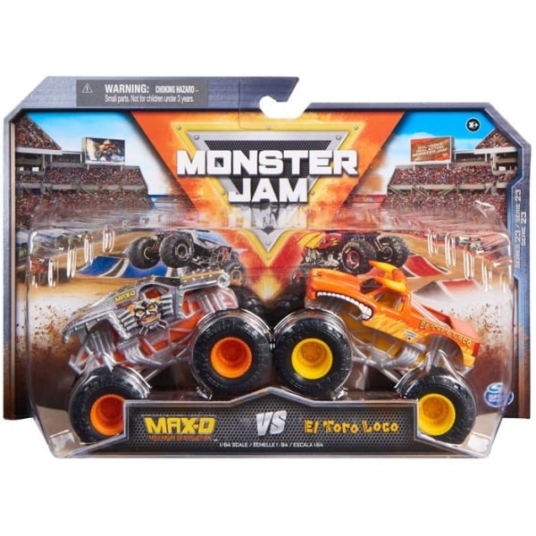 Monster jam - 6066633 - Parti med 2 original med Max-D och EL Toro Loco - Autentiska monstertruckar i skala 1:64