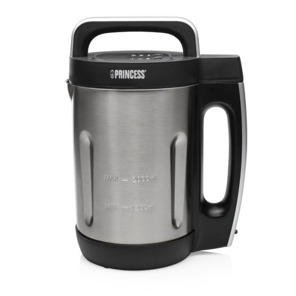 Princess 214002 soppmixer - Rostfritt stål - 2 L - 4 portioner - 6 program - 2 blad