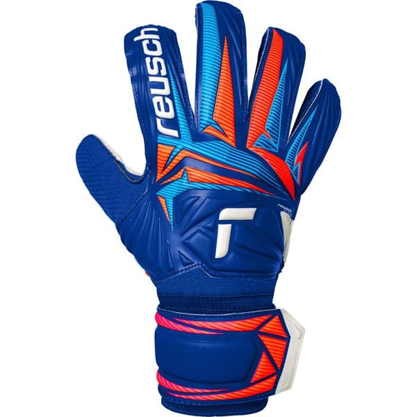 Reusch Attrakt Solid målvaktshandskar - sharpblu/vit/chock orange skarpblå/vit/chock orange 8