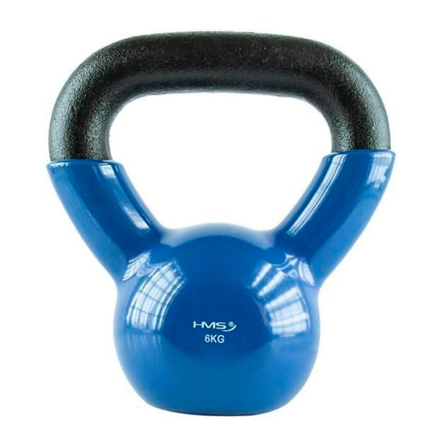 Kettlebell - HMS - KNV - Högkvalitativ källa - Ergonomiskt handtag - Blå färg blå)