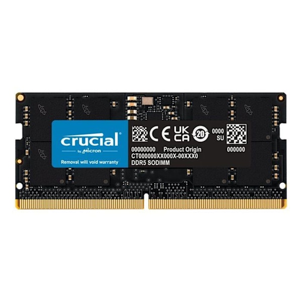 CRUCIAL 16GB DDR5-5600 SODIMM CL46 (16GBIT) CT16G56C46S5