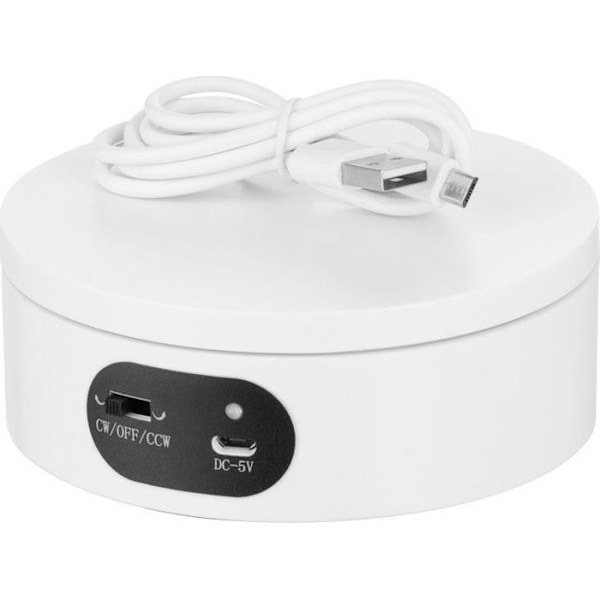 Rotera plateau Freepower 360° 12x4,5cm Vit utan hastighetsinställning