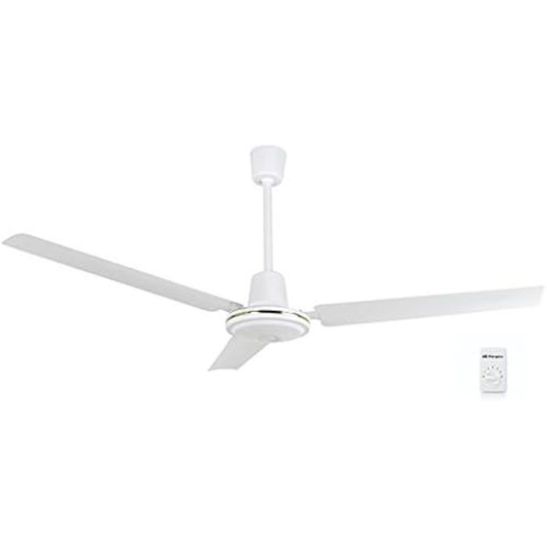 Orbegozo CF 86140 Takfläkt, diameter 140 cm, 70 W, 5 hastigheter, väggkontroll, 3 metallblad, vit