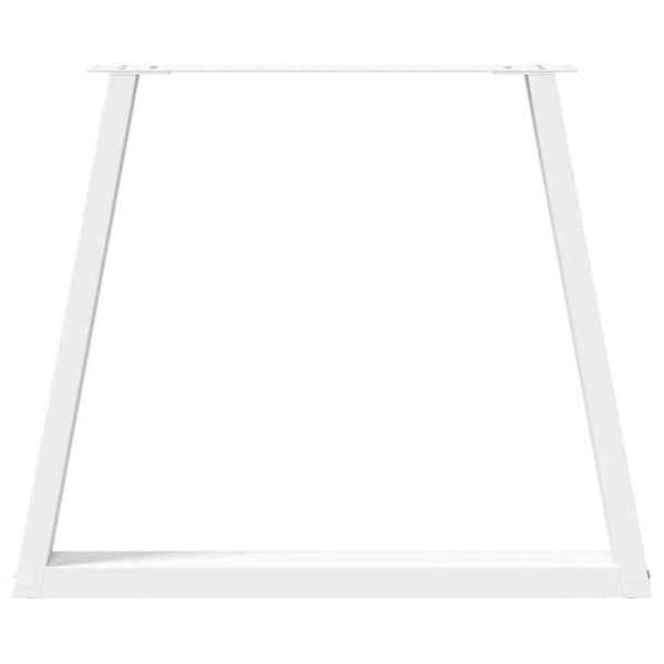 vidaXL V-formade matbordsben, 2 stycken, vit, 70 x (72-73,3) cm, stål 4012569