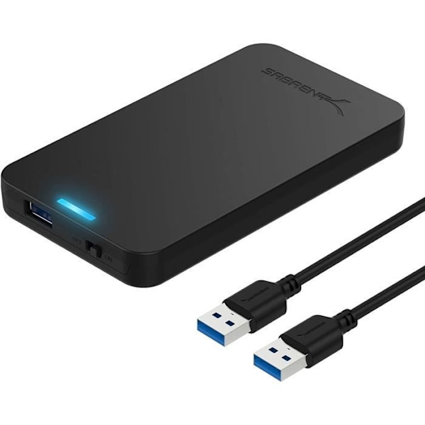 Sabrent USB 3.0 SATA 2,5 tum. Verktygsfri hårddisk för extern enhet {Optimal för SSD, fäste Svart