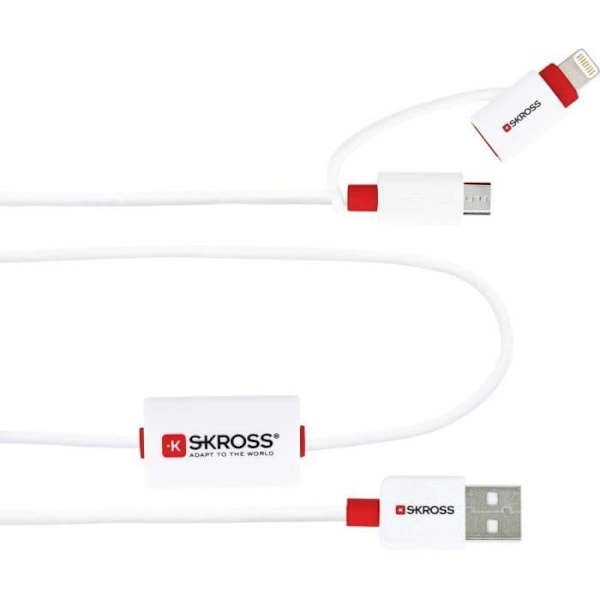 USB 2.0 anslutningskabel [1x USB 2.0 hane typ A - 1x USB 2.0 hane Micro-B, Apple Dock hane