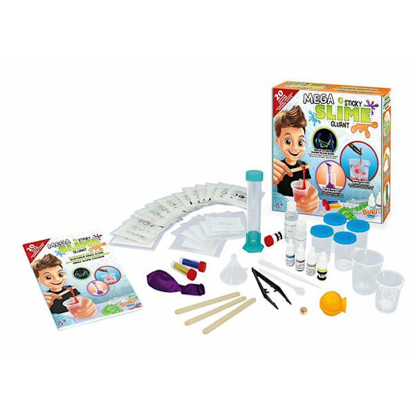 BUKI Mega slime kit - BUKI FRANCE - Slime box för att skapa säkra klibbiga blandningar - 15 aktiviteter