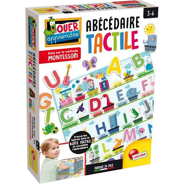LISCIANI GIOCHI Montessori Plus Abecedaire Taktil Flerfärgad