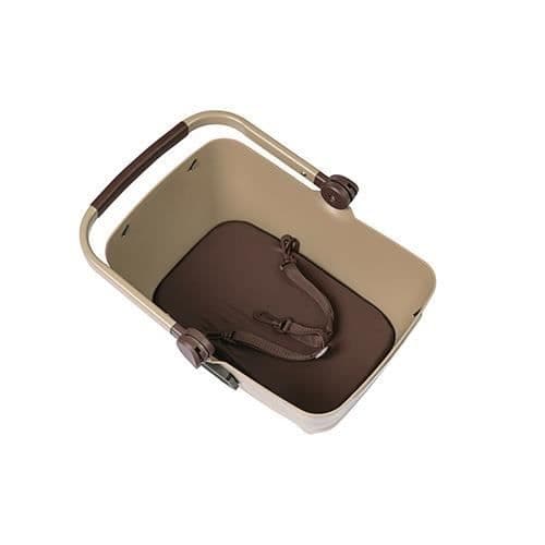 Hundkorg - Basil - Klickfix - Plast - Biscotti Brown - Mediumn beige