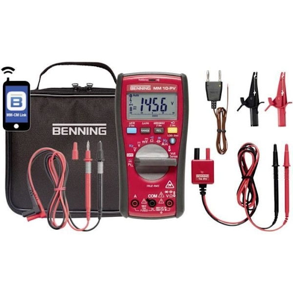Digital multimeter - BENNING - MM 10-PV 044089 - CAT IV 600 V - 6000 punkter - 10 A