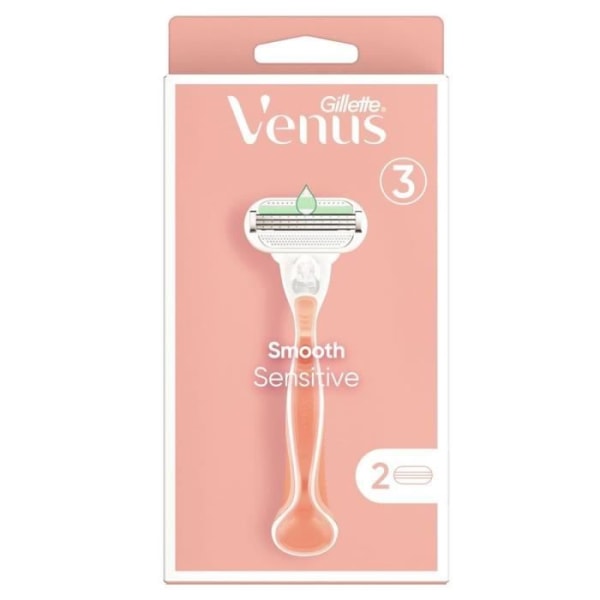 Gillette Venus - 1 Rosa rakhyvel + 2 Smooth Sensitive blad