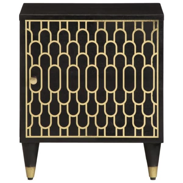 vidaXL Sängbord 2 st 40x33x46 cm Solid mangoträd, skåp, sovrumsmöbler, telefonstöd, 358317
