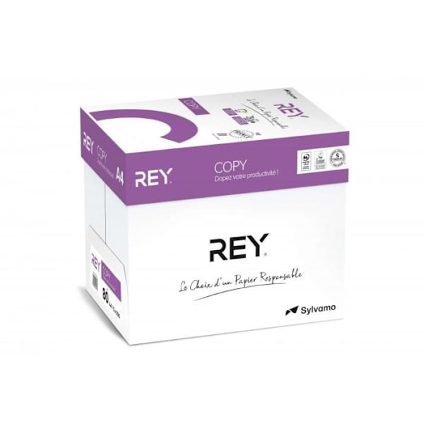 Reprografiskt papper - REY - Kopia - A4 - 80g - Vit PEFC Vit