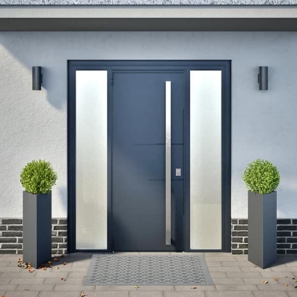 vidaXL Blomlådor 2 st antracittriangulär 30x26x75 cm stål 851148