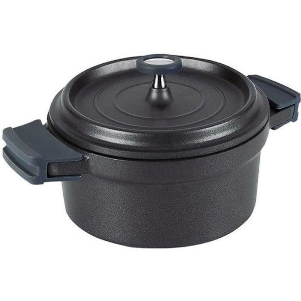 Fundicion rund gjutjärnsform - D: 24 cm - svart Svart