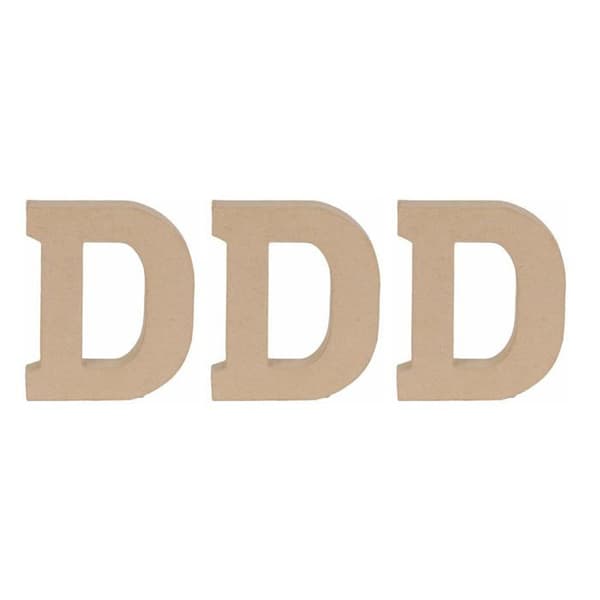 Decopatch - AC855Cpack - Décopatch - Ett paket med 3 stödsystem av brunt machépapper 16,5x2,5x20 cm, Versalbokstav D