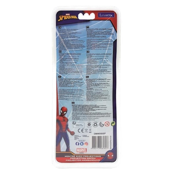 Spider-Man digital projektionsklocka - LEXIBOOK - 20 bilder - Justerbart armband - Från 3 år Blå