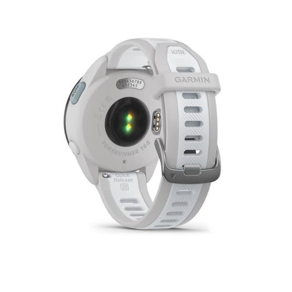 GPS-klocka - GARMIN - Forerunner 165 - 1,2" - Svart med vit / ljusgrå rem