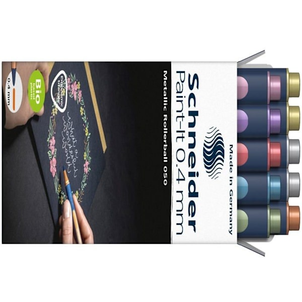 Stylo - pennset - Schneider Paint-It 050 Set med 10 assorterade metallbläckpennor 0,4 mm