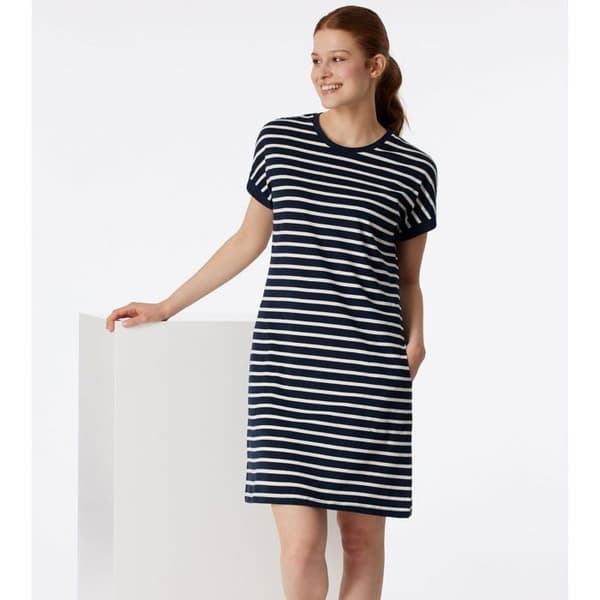 Schiesser nattklänning casual essentials korta ärmar midnattsblå kvinnor Blå 40
