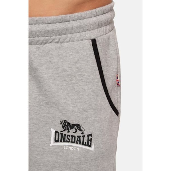 Joggingbyxor - Lonsdale - Två färger - Gråmelerad - Regular fit - Andningsbar märgelgrå jag