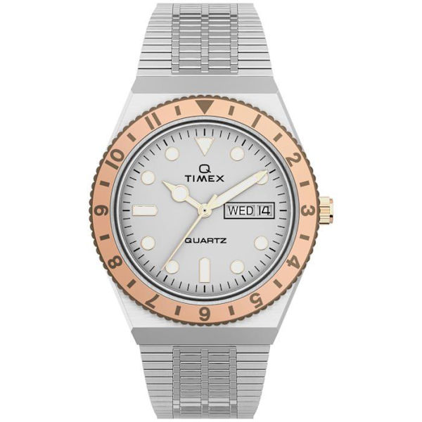 Timex TW2U95600 Kvarts analog klocka med silverarmband i rostfritt stål Pengar