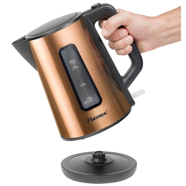 BESTRON Copper Collection AWK1000CO 1,7 L vattenkokare - Brun - Orange - 2200 W - Anti-kalk