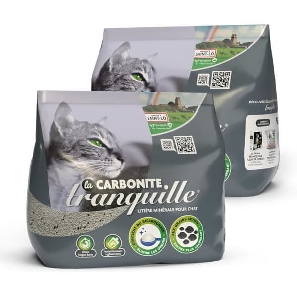 Kattströ - Carbonite - Agglomererande - Mineral - 8 Liter (2-pack)