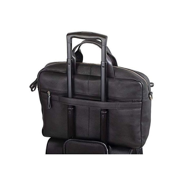 Alassio 47034 Tiger Axelväska i äkta läder med vadderat 15" laptopfack och privat fack
