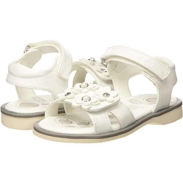Ballerina - CHICCO - CETRA Blanco - Girl - Läder - Scratch Vit 32