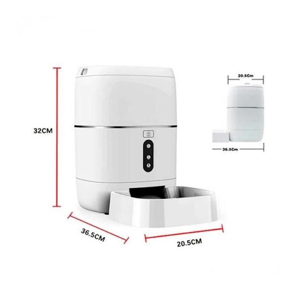 PNI MyPet PT033PF Smart matare för husdjur, WiFi, 3 liter, programmerbar Från den dedikerade Tuya Sm-appen