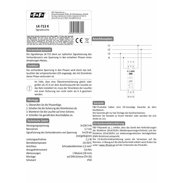 Elektricitet (multimeter - jordfelsbrytare - testtag) Generisk - LK-713K