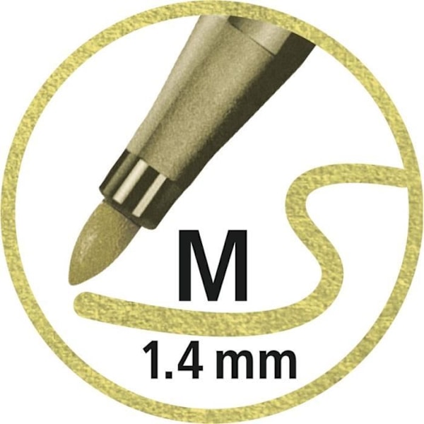 Metalllåda x 8 metalliska markörer STABILO Pen 68 metallic Blandade färger