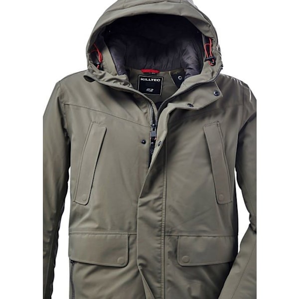 Killtec Parka - 37156-000 - Functional Parka för män med huva Oliv jag