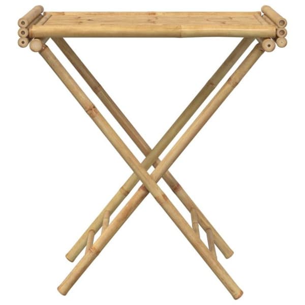 Fällbord med platt skiva 70,5x42,5x80 cm bambu