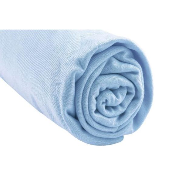 EASY DORT Set med 3 lakan 70x140 cm | Hypoallergen bambu | Baby Barnsäng 70 x 140 cm | Himmelsblå | Stretchig andas Himmelsblå