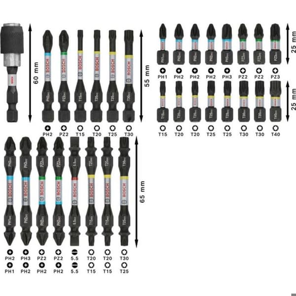 PRO impactsats med bits, 31 st. - BOSCH - 2608521U71