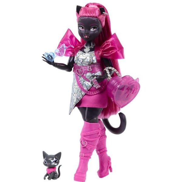 Monster High - Catty Black - Docka med kattamulet och tillbehör HXH76 Flerfärgad