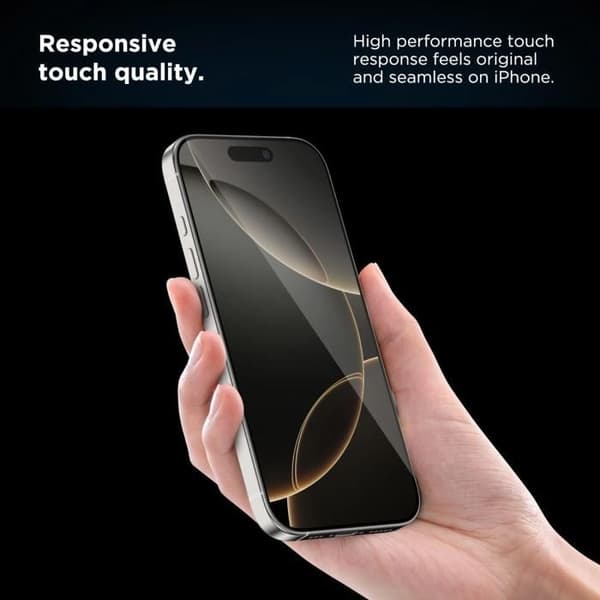 Härdat glas - Quick Set+ - 2-pack - iPhone 16 Pro - Svart svart