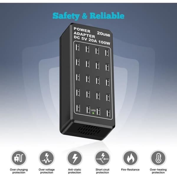 USB-laddare 20 portar - sccvee