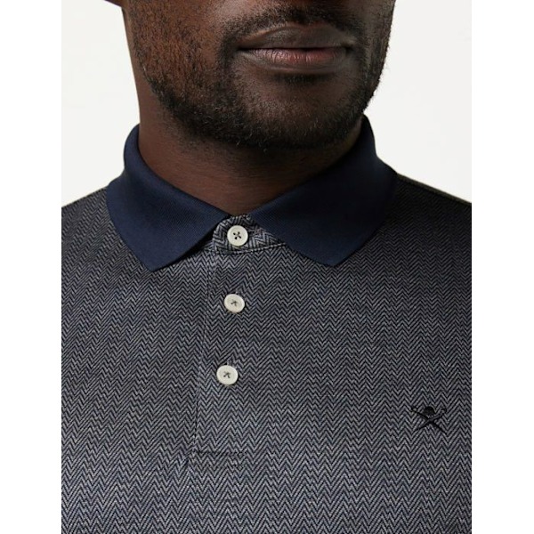 Hackett London pikétröja - HM550912 - Herringbone Jacq pikétröja herr Grå XS